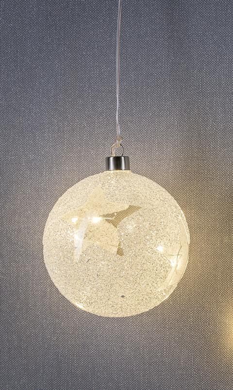 Glaskugel-LED beleuchtet, Frost Dekor