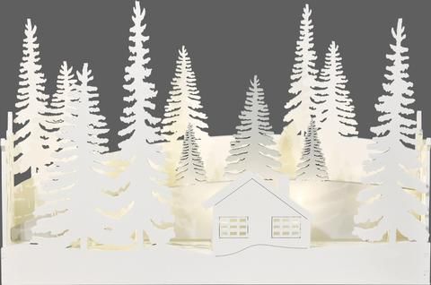 Tischdiorama "Winterwald" mit 10 LED,