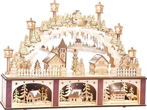 Lichterbogen-LED Stadt m.beleuchtetem