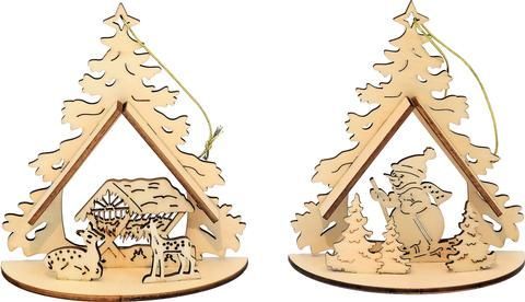 Baumbeh."Schneemann"und"Rehe im Wald"