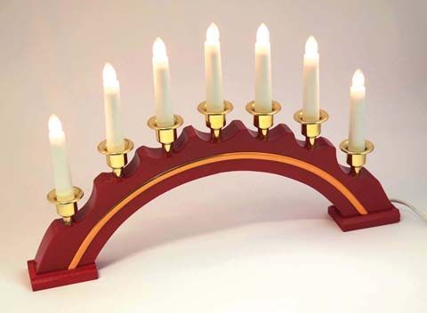 Lichterbogen, halbrund, rot,
