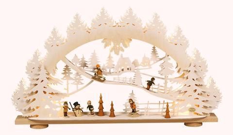 3D-Lichterbogen "Kinder im Schnee"