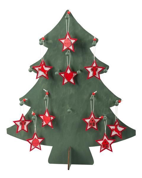 Baumbehang, rot/weiß, m.Baumdisplay