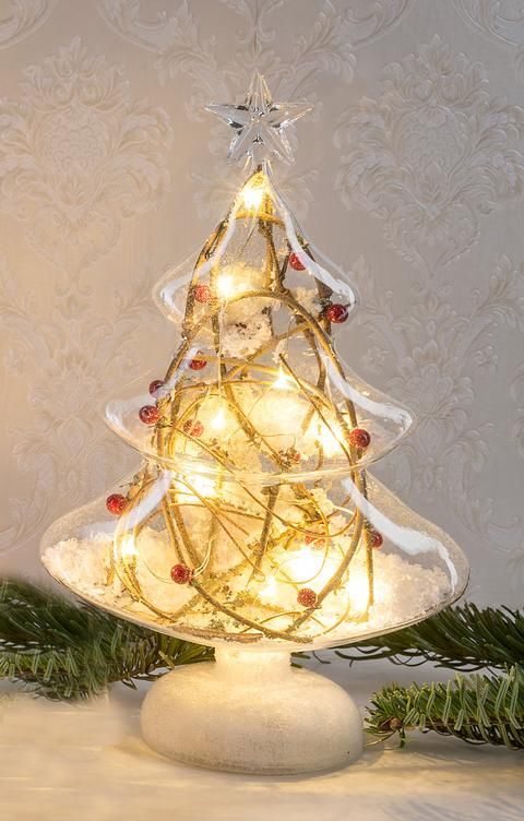 Beleuchteter Glas-Weihnachtsbaum-LED