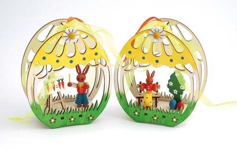 Fensterbild "Ei mit Hase"