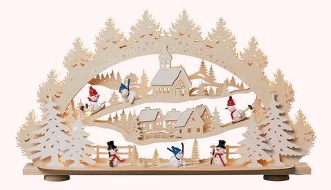 3D-Lichterbogen "Schneemann"