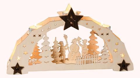 Leuchter Kinder mit Schneemann