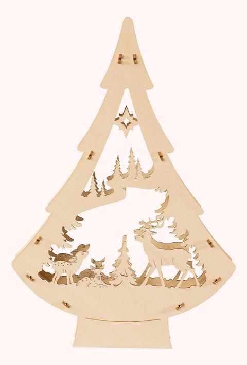 LED-Lichterbaum "Rehe im Wald"