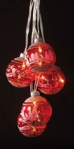 Glaskugelschmuck mit 5 Kugeln