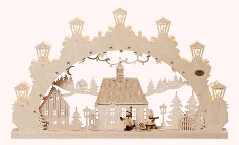 3D-Lichterbogen "Kind mit Schlitten"