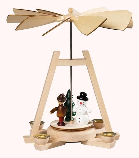 Tischpyramide "Kind mit Schneemann"